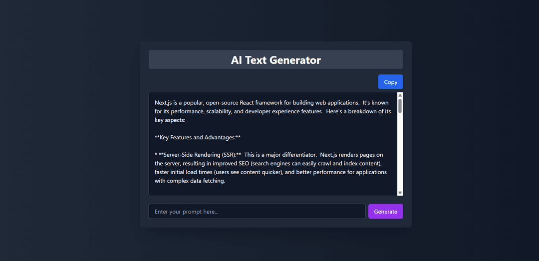 TextForge - AI-Powered Text Generation